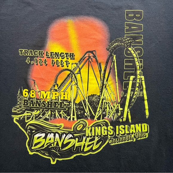 ✔️2014 Kings Island Banshee “Track Length” Men’s XL t-shirt - Picture 4 of 6